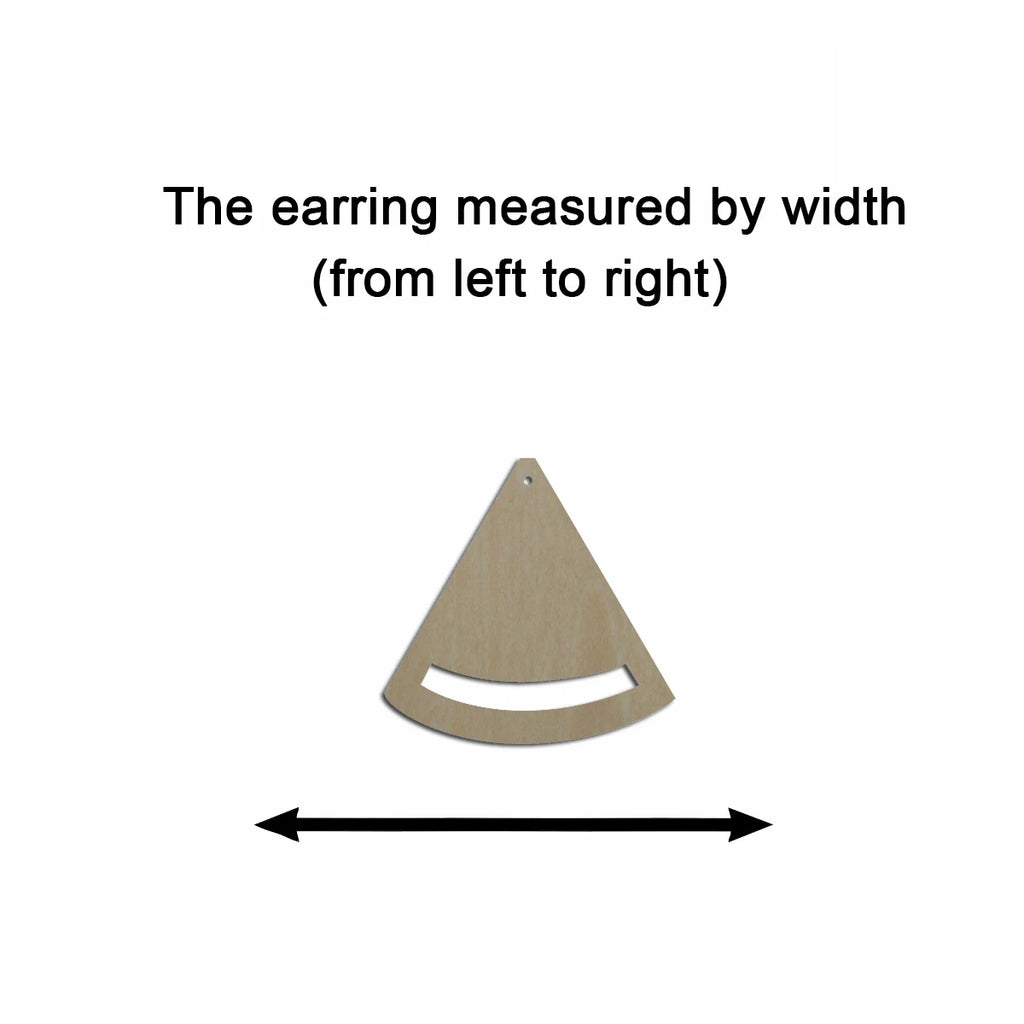 10pcs Unfinished Wood Blanks Geometric Triangle Fan Cutout Shape Macrame Earring Part Findings Wholesale For DIY Jewelry Making