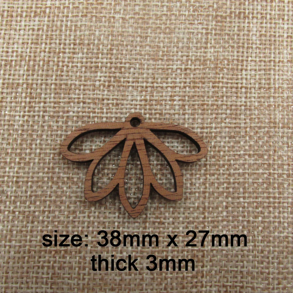 6pcs Unfinished Wood Lotus Flower Charms Earring Pendants For Jewelry Making DIY Handmade Craft