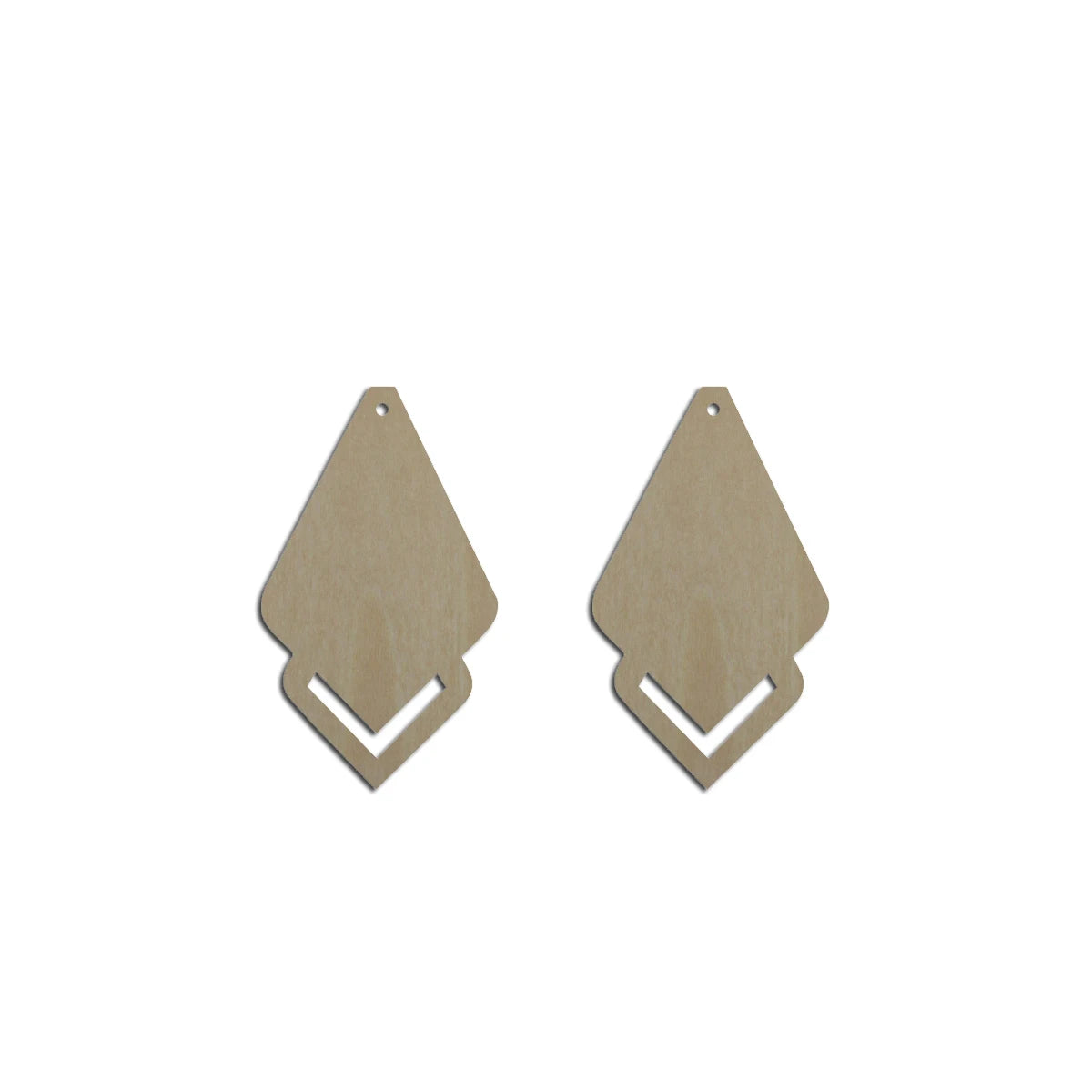 10pcs Unfinished Wood Blanks Geometric Triangle Tie Cutout Shape Macrame Earring Part Findings For DIY Jewelry Making