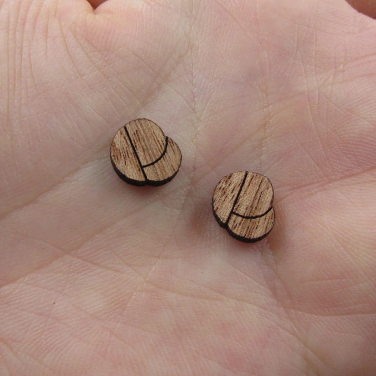 5 Pair Unfinished Blank Summer Beach Ice Cream Heart Wooden Cutout Shapes For DIY Stud Earrings Supplies