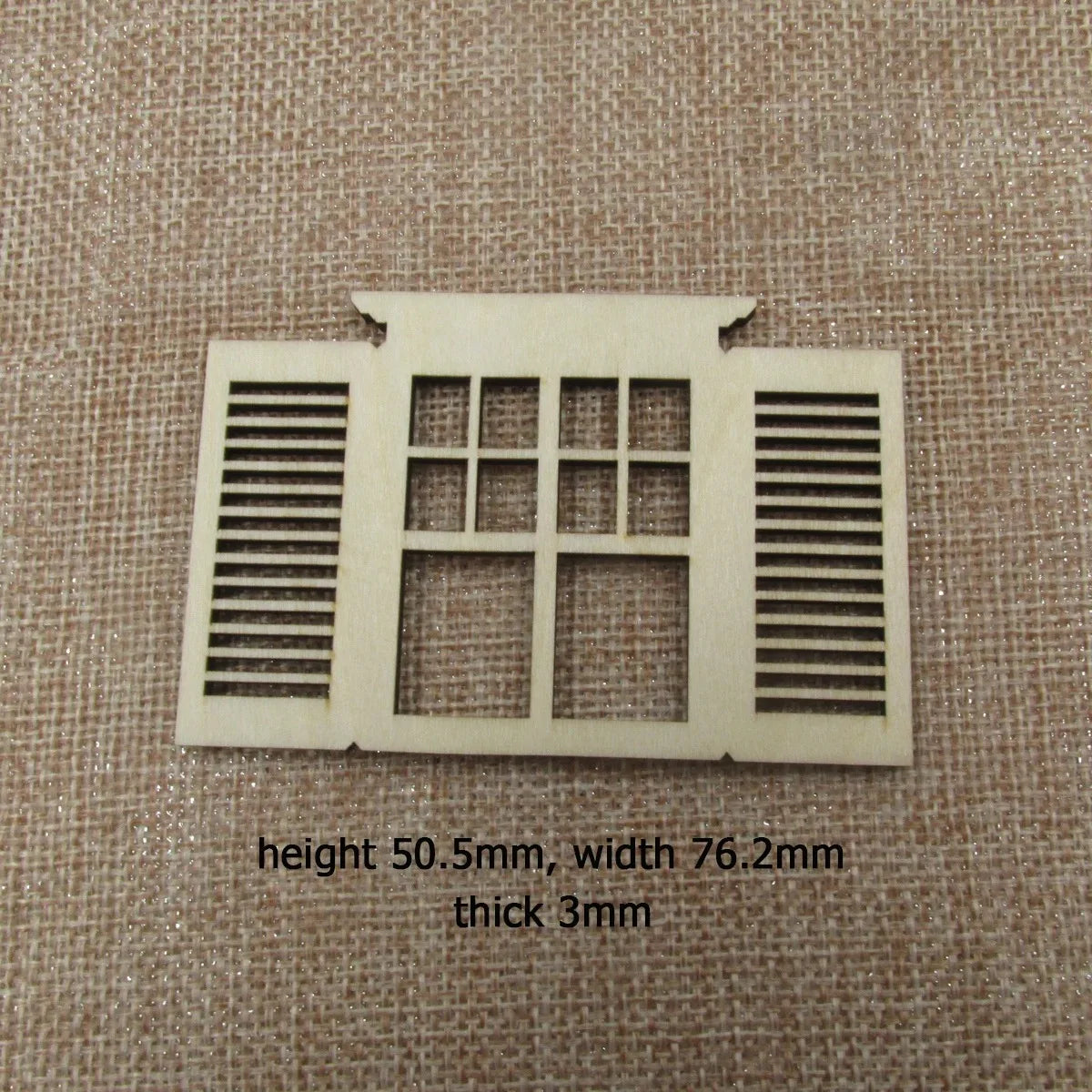 10Pcs Unfinished Blank Wooden Fairy Door Doll House Accessories, DIY Craft, Outside Windows