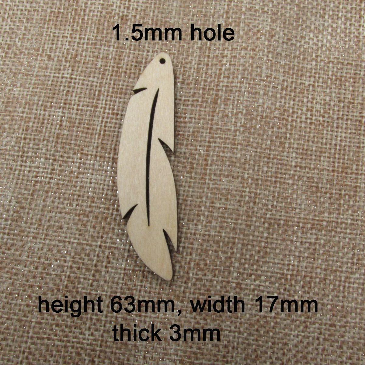 10pcs Unfinished Blanks Laser Cut Wood Hollow Feather Long Earrings Fashion For DIY  Jewelry Findings