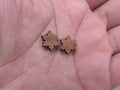 5 Pair Unfinished Blank MINI Wood Cabochon Christmas Snow Snowflakes Wooden Cutout Shapes For DIY Stud Earrings Supplies