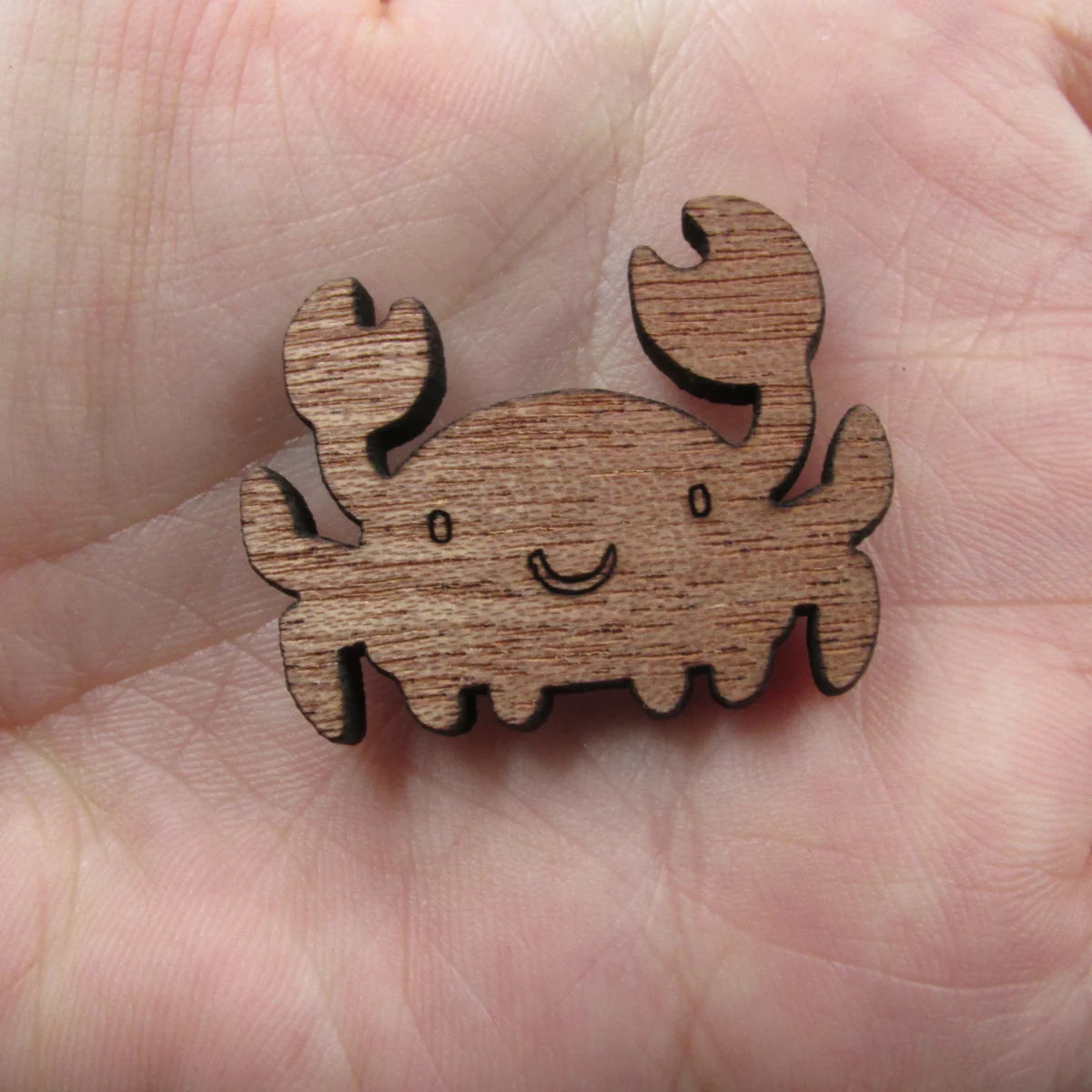 3 Pair Unfinished Under the Sea Ocean Animal Wooden Crab Shape Cutout For Brooches Pin Magnet Pendant Jewerly Diy Making