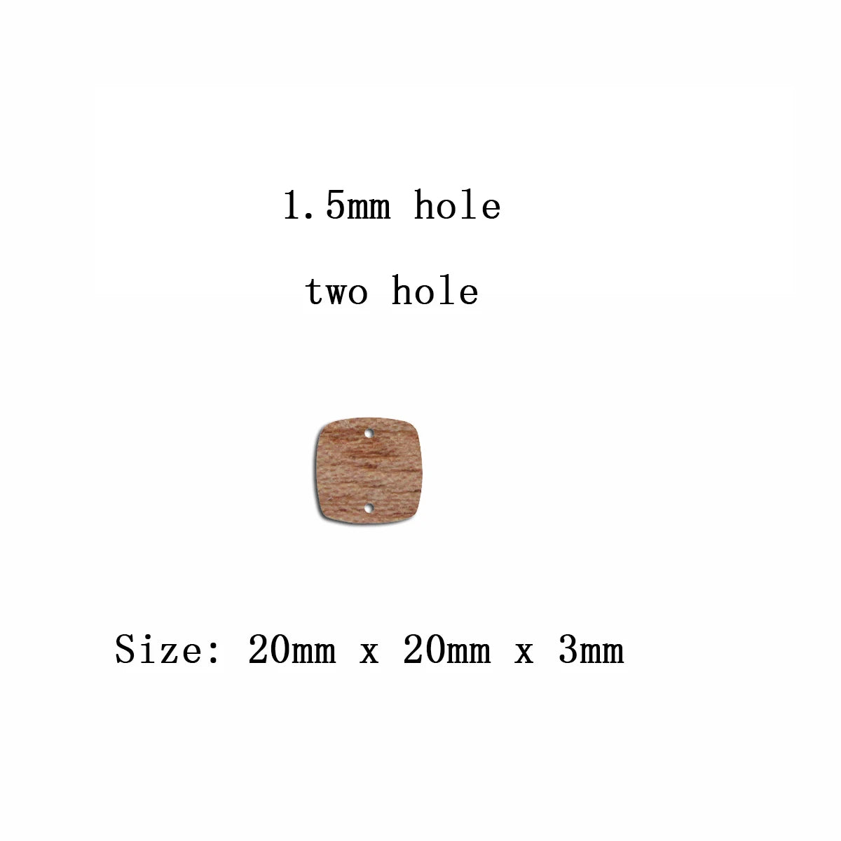 6pcs Unfinished Blank Wooden Geometric Square Earring Connector Pendant for Women Female Jewelry Making DIY Crafting