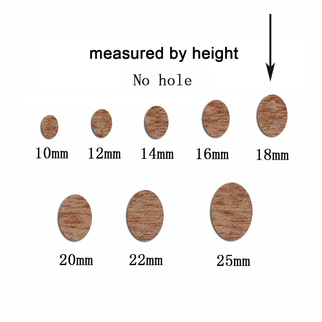6pcs Unfinished Blank Wooden Geometric Oval No Hole Earring Connector Pendant for Women Female Jewelry Making DIY Crafting