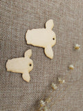 Unfinished Laser Cut Wooden Earrings Blank Pendant Wood Home Animal Bull Cow Shapes For DIY Jewelry Project Making