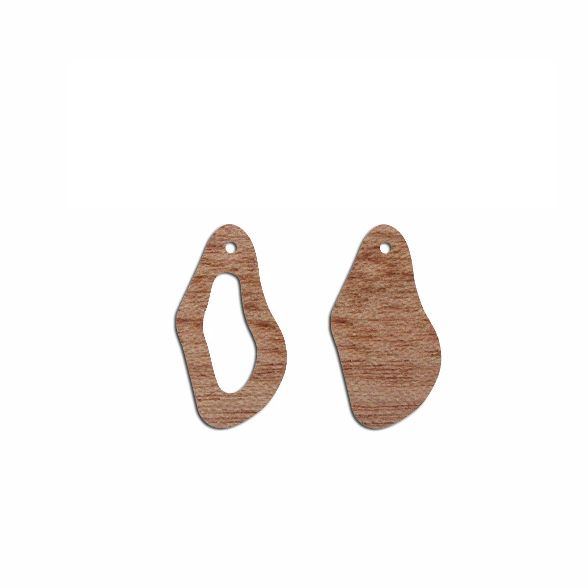 6pcs Unfinished Blank Wood Geometric Irregular Charm Connector Pendant for Women Female Jewelry Making DIY Crafting