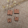 6pcs Unfinished Blank Wooden Square Connector Wood Shape Cutout For Necklace Earring Pendant DIY Making Jewelry