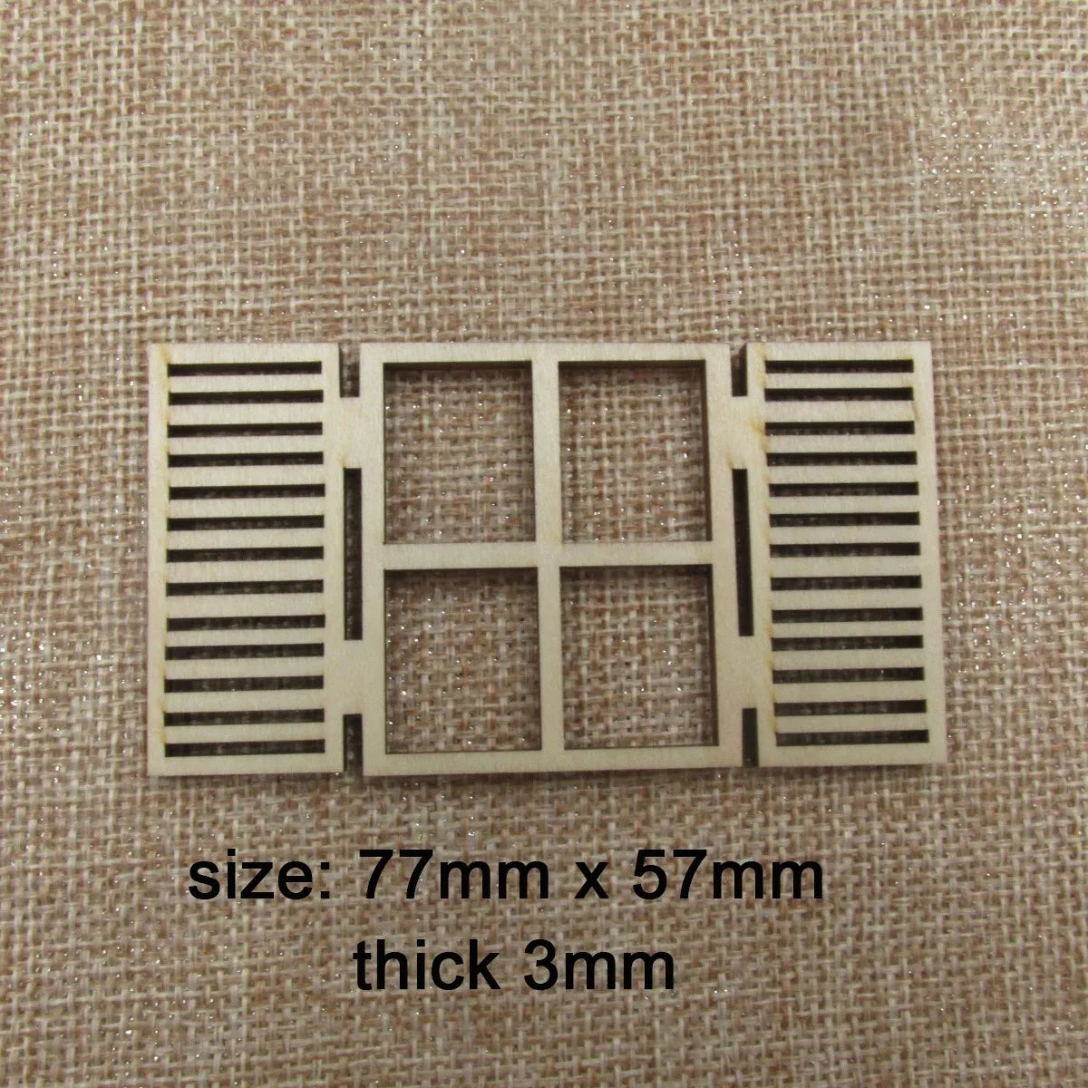 Unfinished Blank Wooden Fairy Opening Windows, Cutout Door Doll House Accessories, DIY Craft, 10Pcs