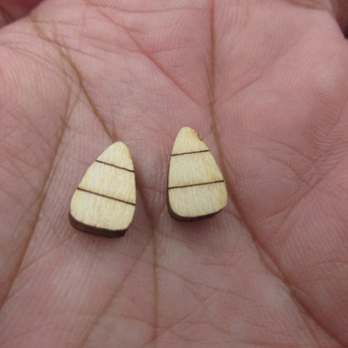 5 Pair Unfinished Blank Wooden Halloween Coffin Raven Owl Cabochon Jack-O-Lantern Post Candy Corn Wood Earrings Stud