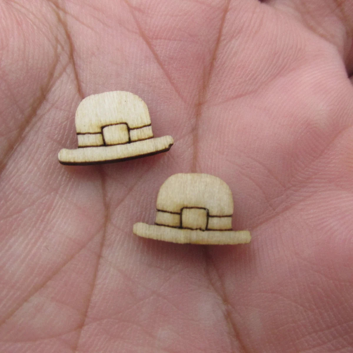 5 Pair Unfinished Blank Wooden Masquerade Mask Cabochon Joker Hat Post Mardi Gras Drama Wood Earrings Stud Handmade Jewelry Gift