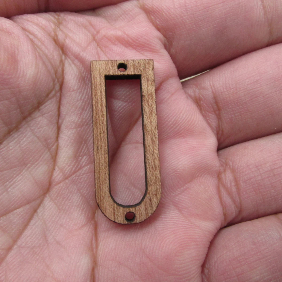 6 Pcs Unfinished Blank Wooden Oval Annulus Shape Cutout Wood Connector For Necklace Earring Pendant  DIY Making Jewelry