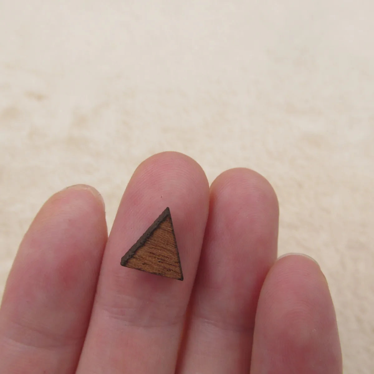 Laser Cut Geometric Triangle Wooden Cobochon Unfinished Wood Blanks Waiting For PaintEarrings Stud - Jewerly Finding Supplier