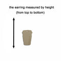 10pcs Multiple Size Unfinished Wooden Blanks Coffee Latte Cup Cutout Shape Dangle Earring For Jewelry Supplier