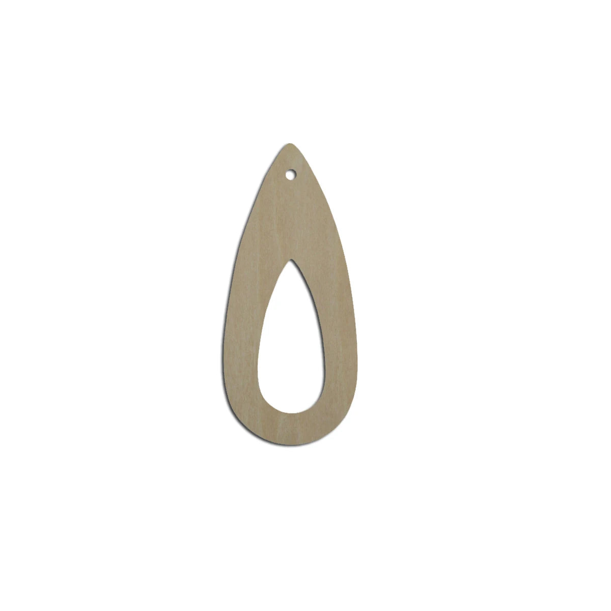 10pcs Laser Cut Unfinished Blank Wood Small Thin Teardrop Diamond Cutout Shape Earring Pendant Jewelry Charm Finding
