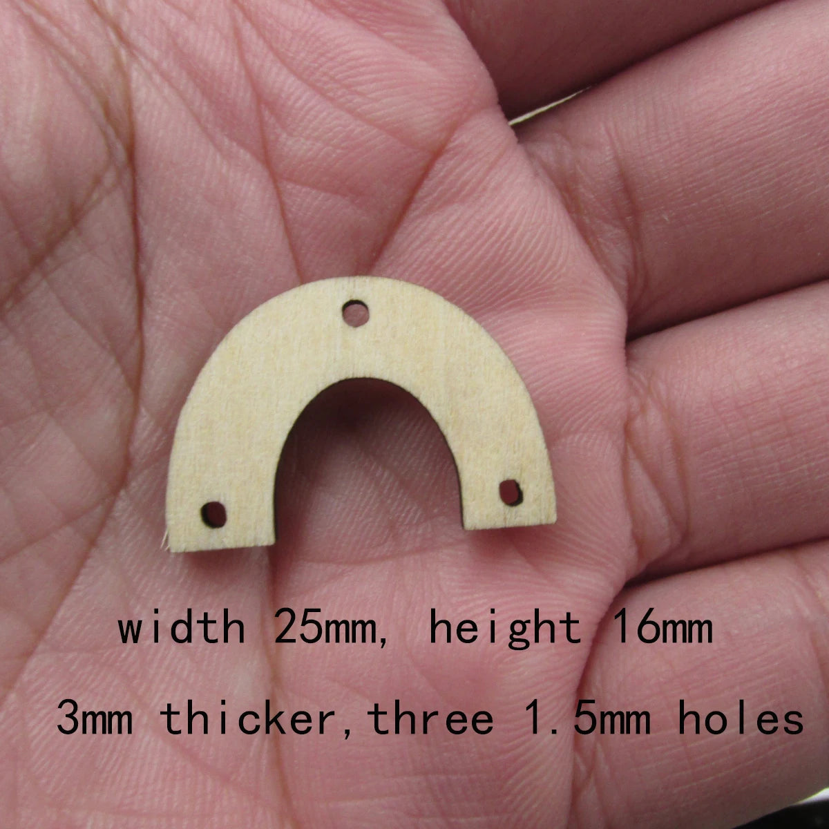 10 Pcs Unfinished Blank Wooden Rainbow Door U Shape Cutout Plywood Connector Jewelry Finding Supplies For Earrings
