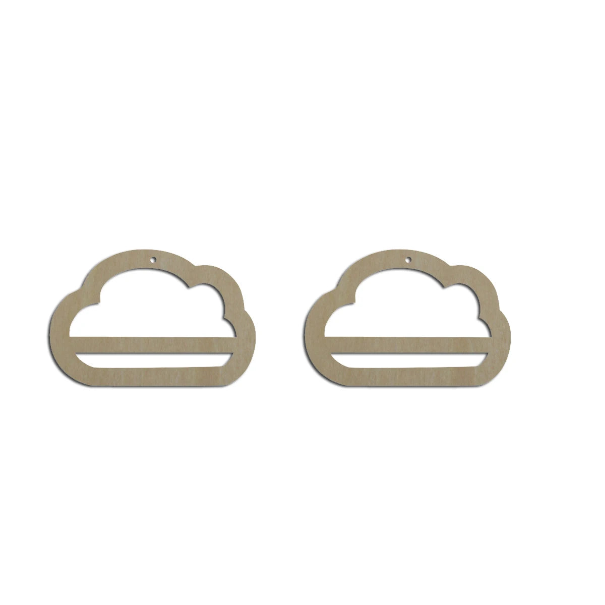 10pcs Unfinished Wood Blank Cloud Cutout Shape Macrame Earring Pendant Charms For DIY Jewelry Making
