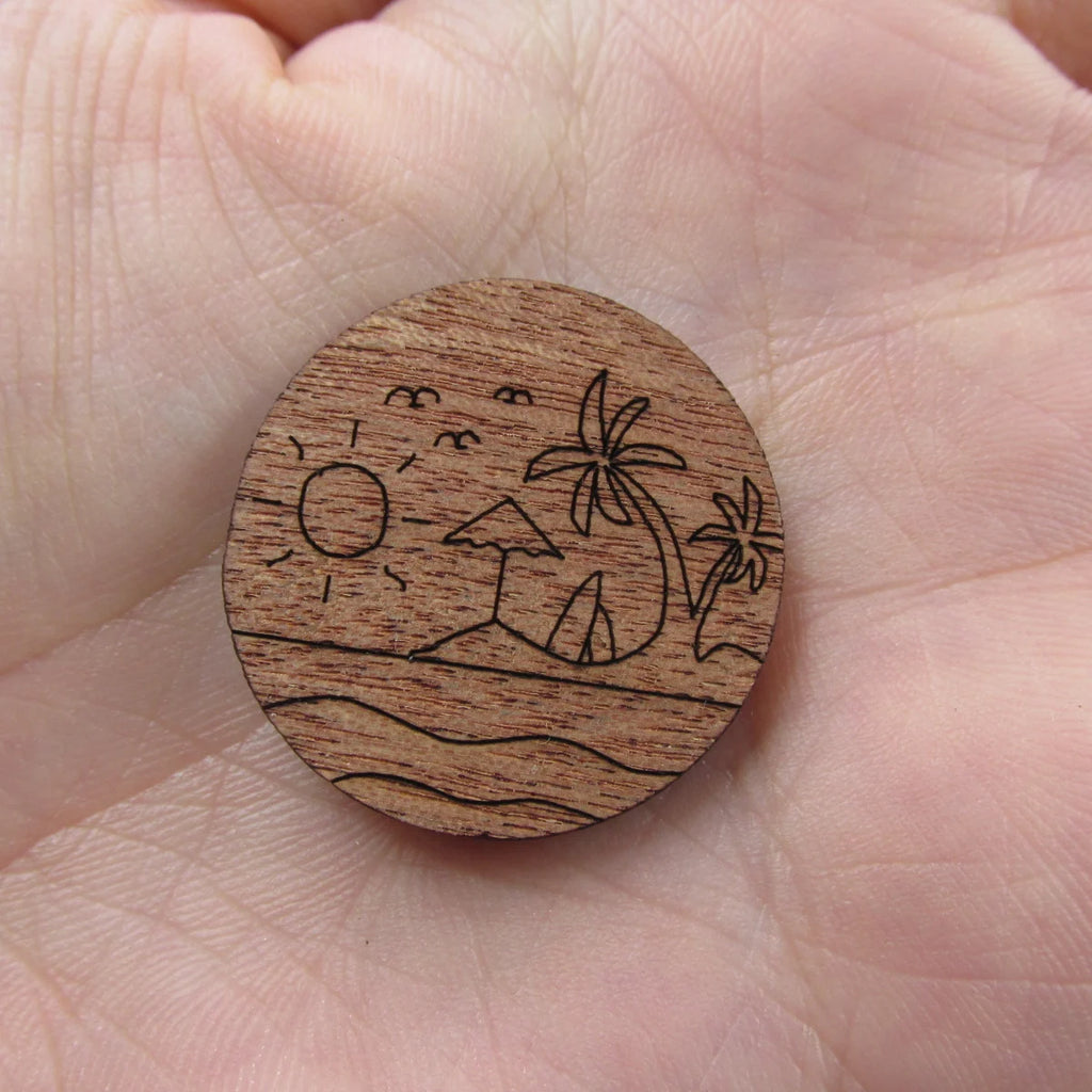 3 Pair Unfinished Beach Ocean Wooden Wave Shape Cutout For Brooches Pin Magnet Pendant Jewerly Diy Making