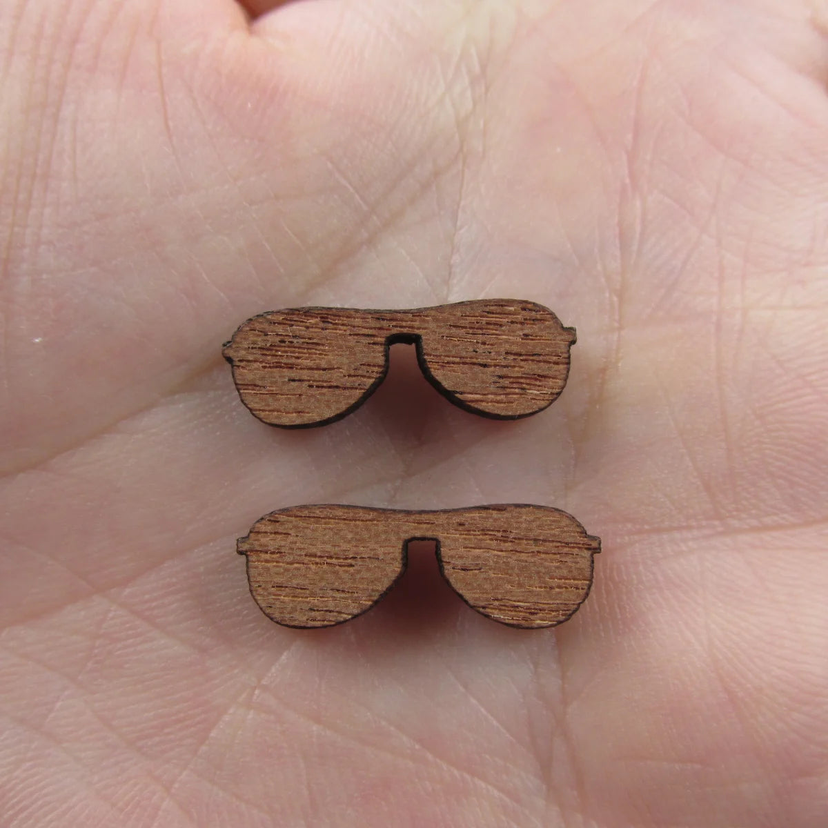 5 Pair Unfinished Blank Beach Wood Ocean Glasses Wooden Cutout Shapes For DIY Stud Earrings Supplies