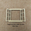 10Pcs Unfinished Blank Wooden Fairy Door Doll House Accessories, DIY Craft, Outside Windows
