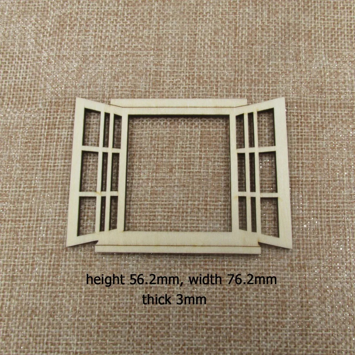 10Pcs Unfinished Blank Wooden Fairy Door Doll House Accessories, DIY Craft, Outside Windows