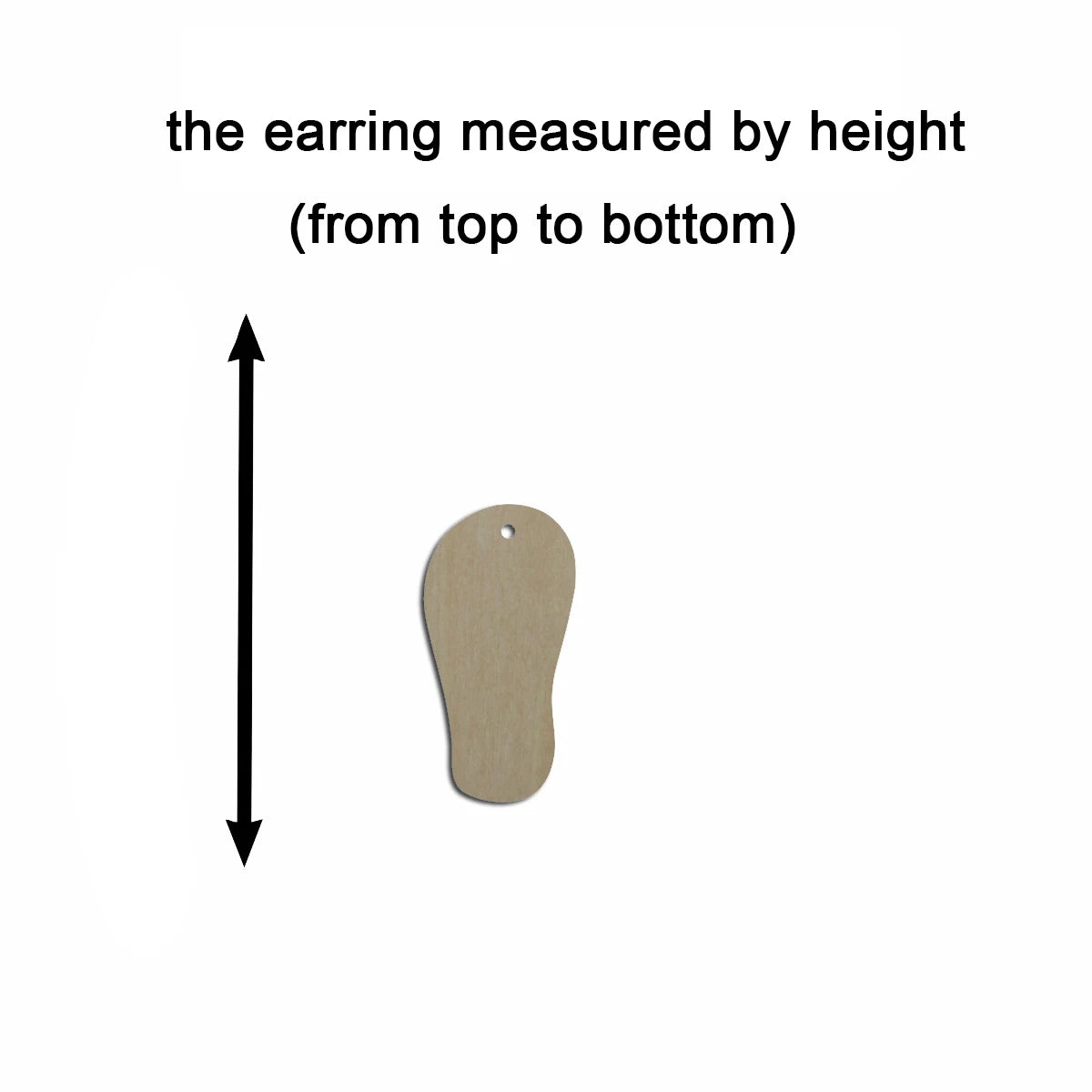 10pcs Multiple Size Unfinished Wooden Blanks Summer Beach Flip Flop Cutout Shape Dangle Earring For Jewelry Supplier