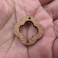 6 Pcs Unfinished Blank Wooden Oval Annulus Shape Cutout Wood Connector For Necklace Earring Pendant  DIY Making Jewelry