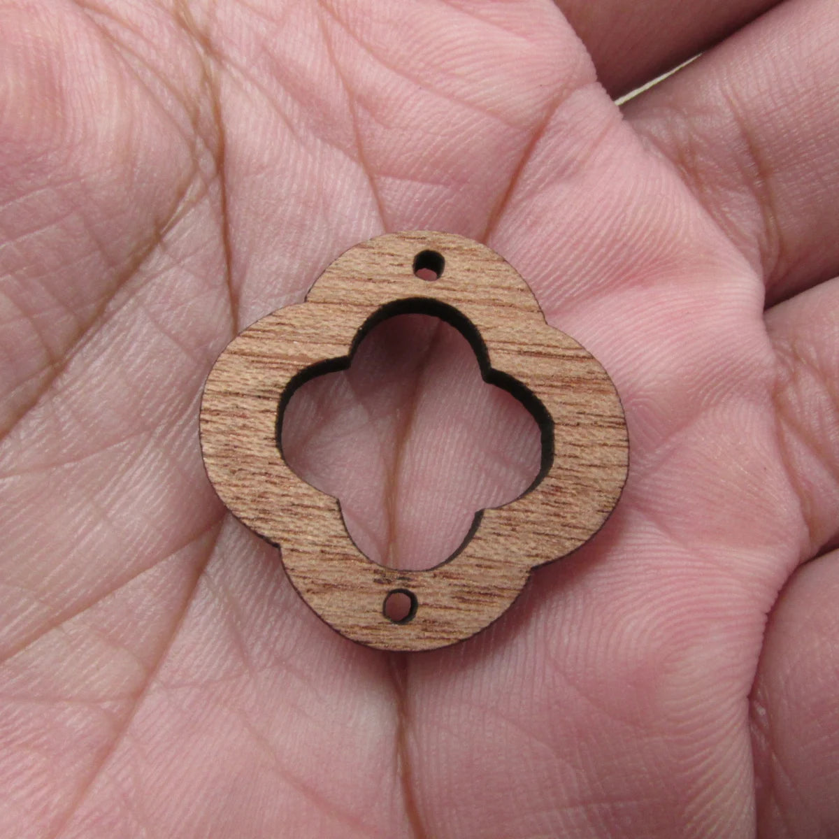 6 Pcs Unfinished Blank Wooden Oval Annulus Shape Cutout Wood Connector For Necklace Earring Pendant  DIY Making Jewelry