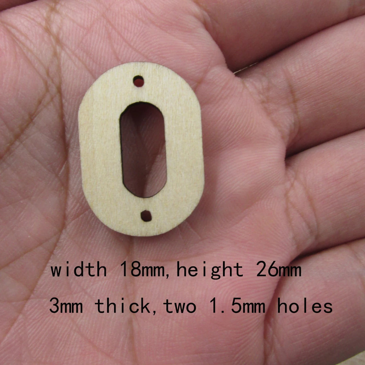 10 Pcs Unfinished Blank Wooden Geometric Oval Loop Shape Cutout Plywood Connector Jewelry Finding Supplies For Earrings