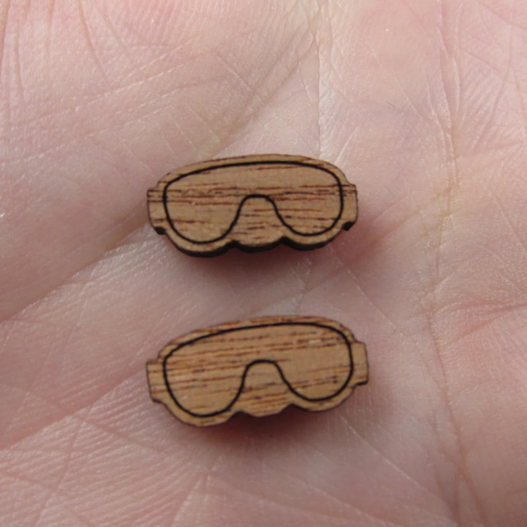 5 Pair Unfinished Blank Beach Wood Ocean Glasses Wooden Cutout Shapes For DIY Stud Earrings Supplies