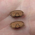 5 Pair Unfinished Blank Beach Wood Ocean Glasses Wooden Cutout Shapes For DIY Stud Earrings Supplies