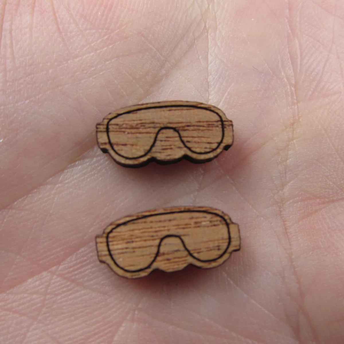 5 Pair Unfinished Blank Beach Wood Ocean Glasses Wooden Cutout Shapes For DIY Stud Earrings Supplies