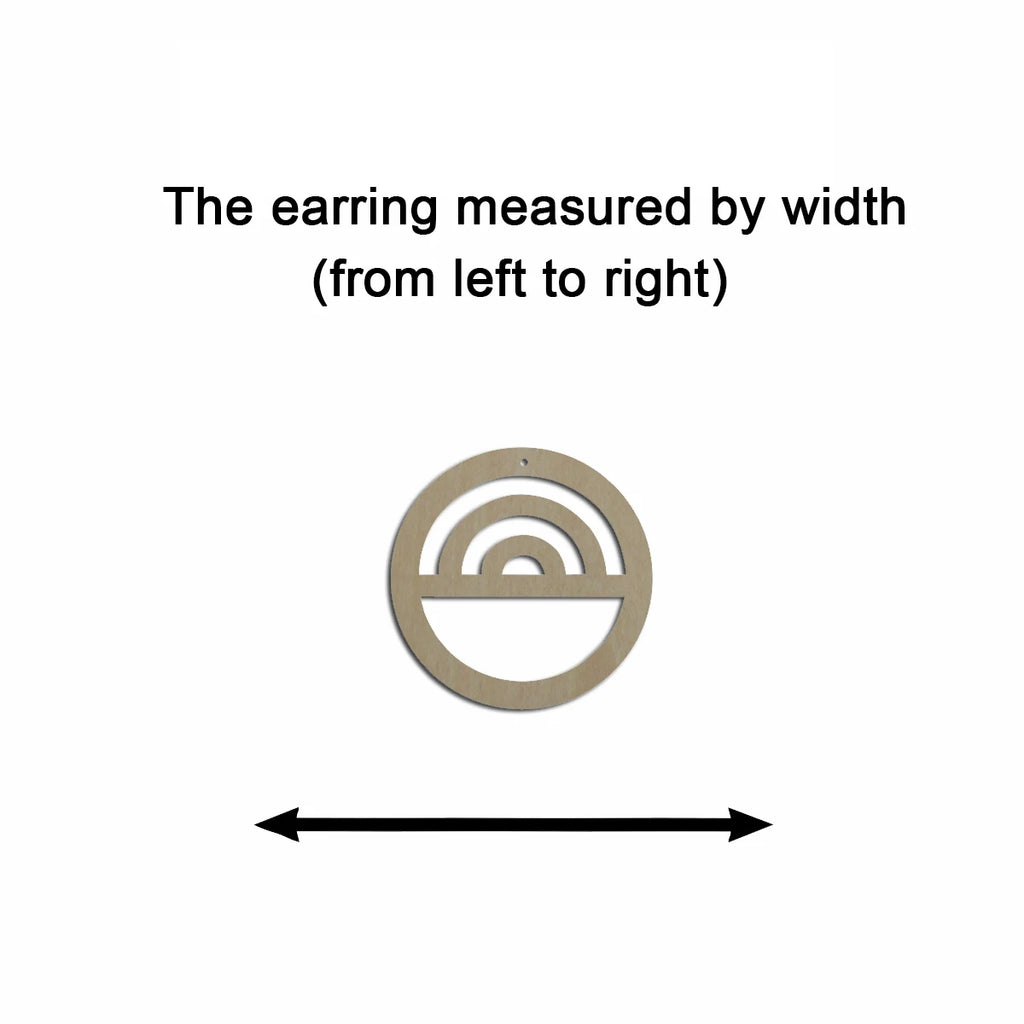 10pcs Unfinished Wood Blank Geometric Circle Rainbow Shape Macrame Earring Part Findings Wholesale For DIY Jewelry Making