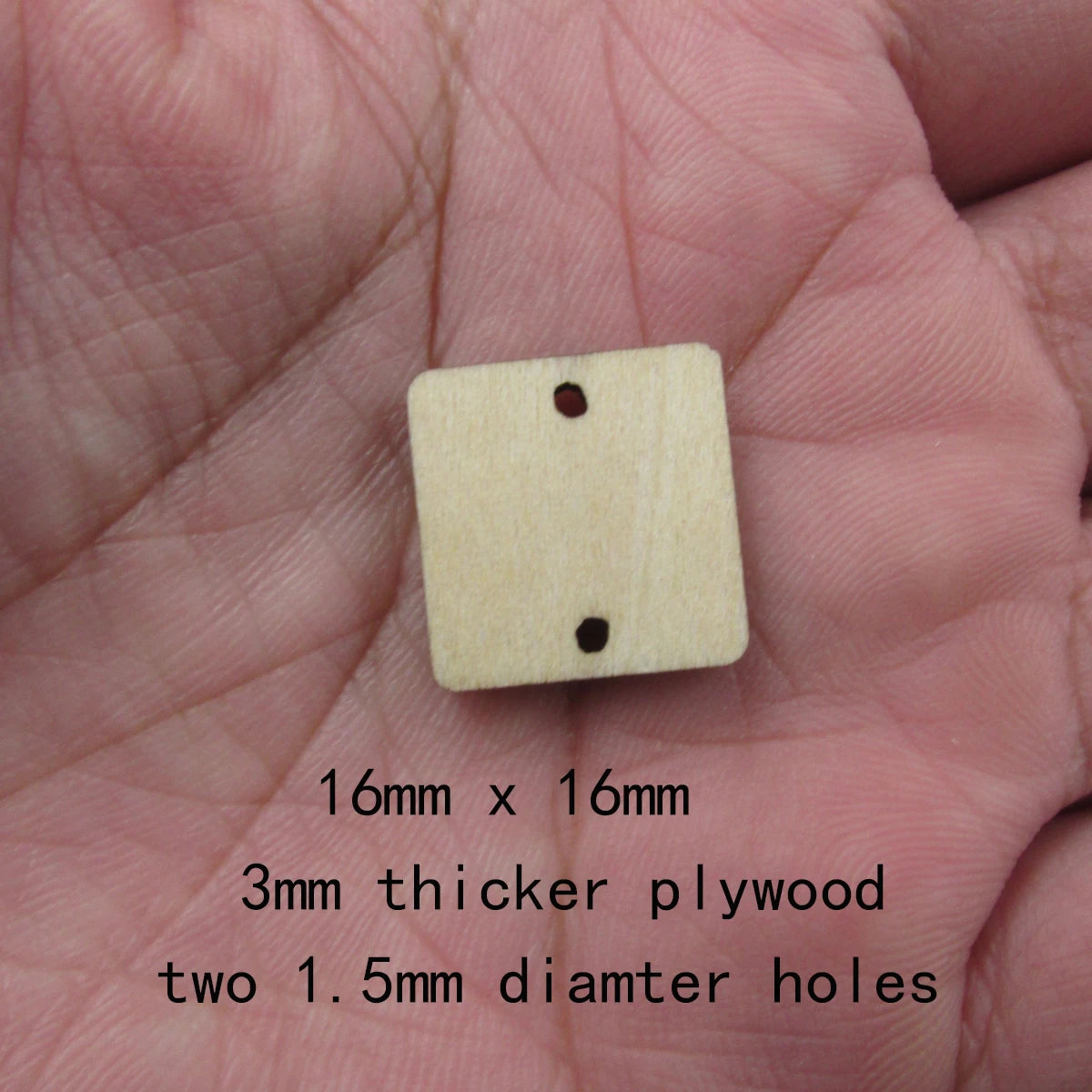 10 Pcs Unfinished Blank Wooden Geometric Square Shape Cutout Plywood Connector Jewelry Finding Supplies For Earrings