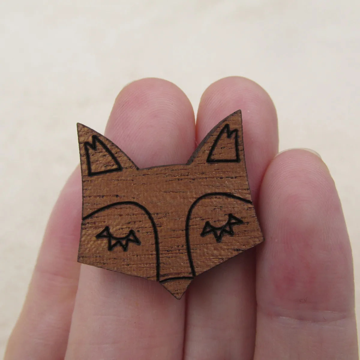 Laser Cut Unfinished Wooden Animal Fox Charm Pendant Jewerly Finding Perfect for Earring Brooch Necklace