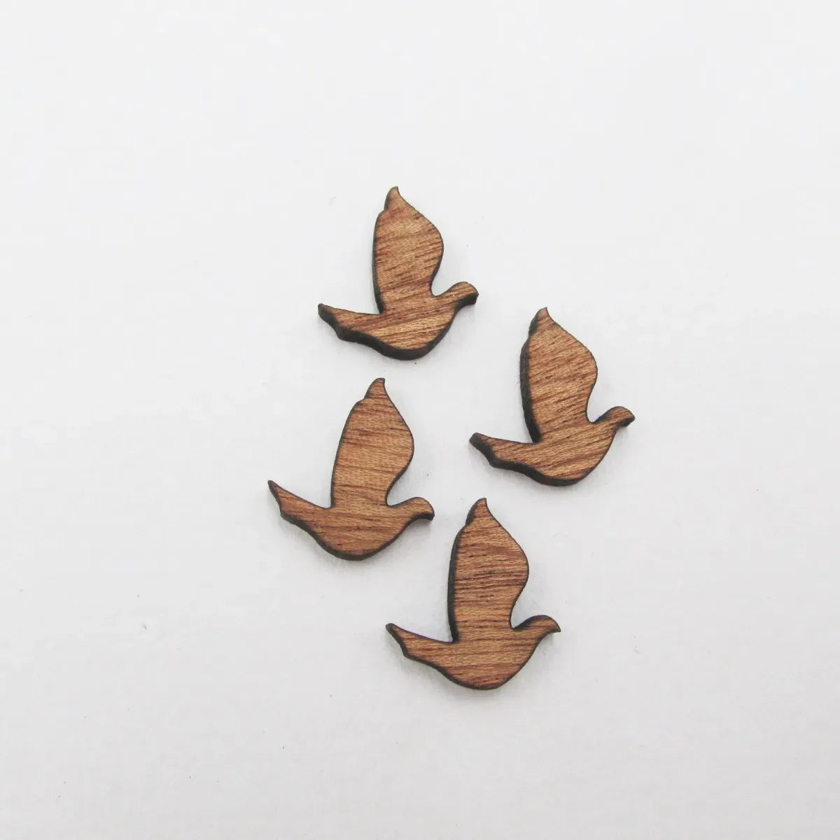 10pcs Wooden Birds Charms Cabochon, DIY Laser Cut, Jewelry Supplies, Wood Earrings, Stud