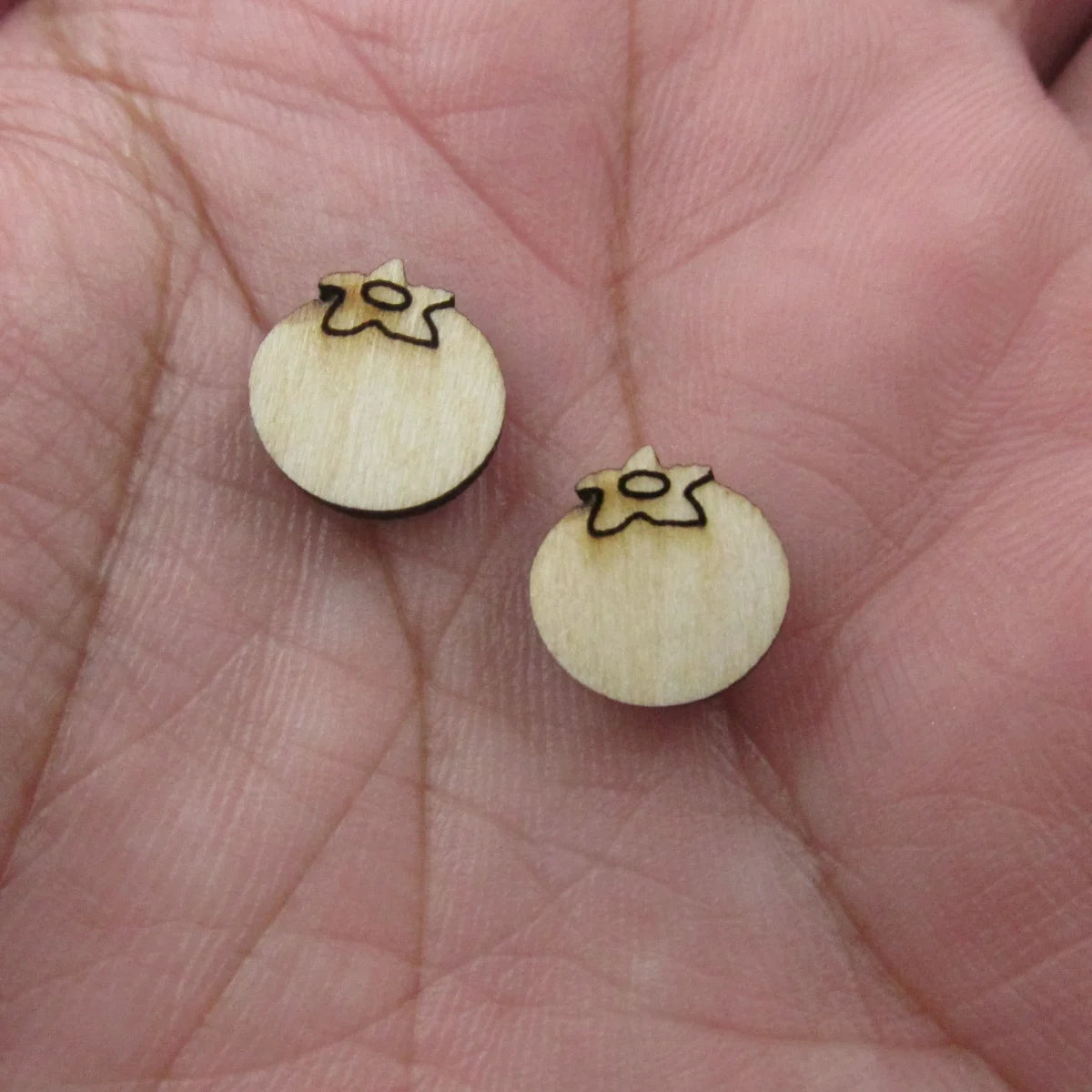 5 Pair Unfinished Blank Wooden Fruits Grapefruit Slice Honeydew Cabochon Grapes Post Blueberry Blackberry Wood Earrings Stud