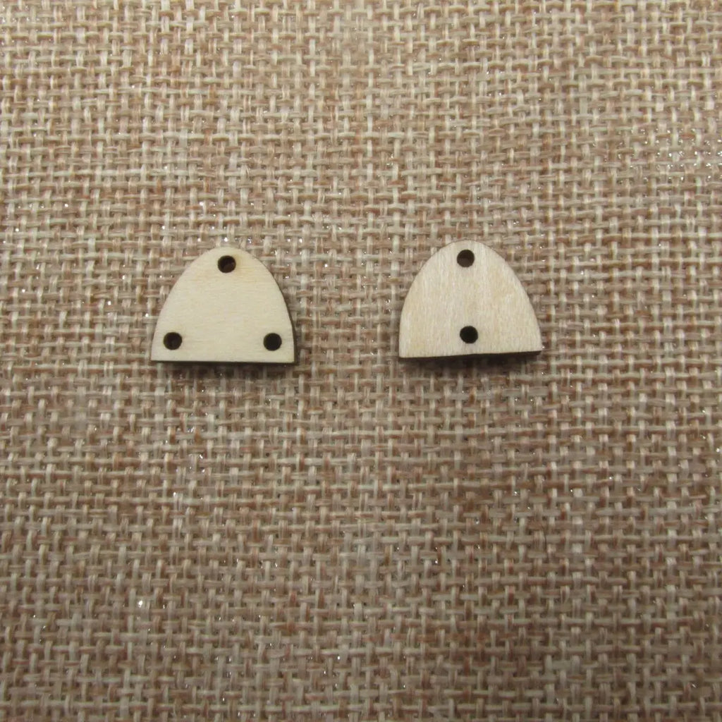 10 Pcs Unfinished Blank Wooden Geometric Half Small Circle Shape Cutout Plywood Connector Jewelry Finding Supplies