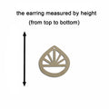 10pcs Unfinished Wood Blank Geometric Bigger Teardrop Sun Hoop Shape Macrame Earring Part Findings For DIY Jewelry Making