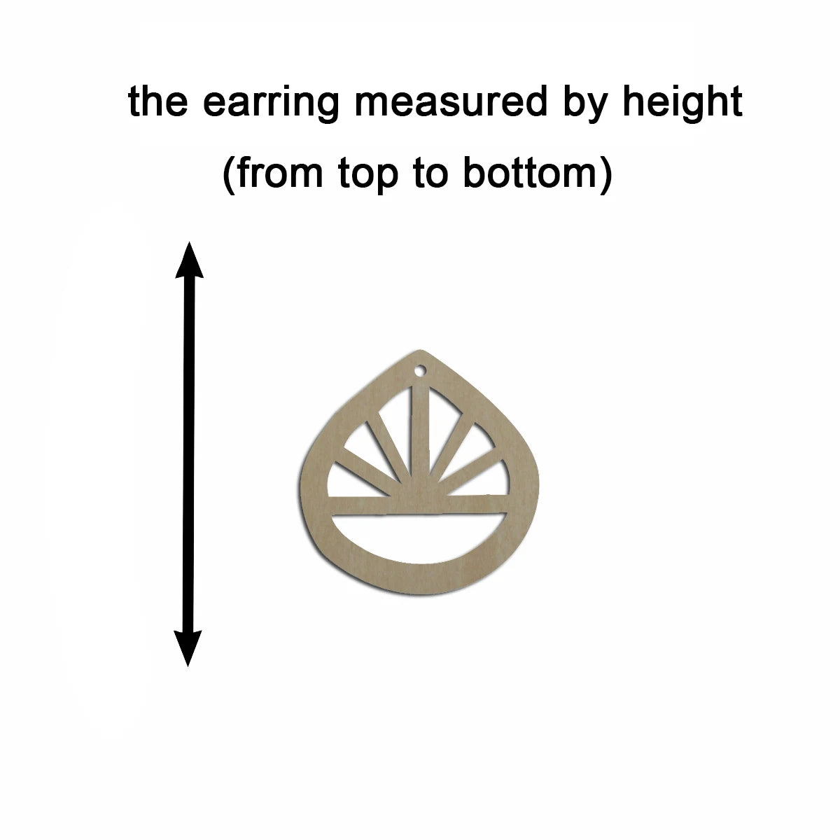 10pcs Unfinished Wood Blank Geometric Bigger Teardrop Sun Hoop Shape Macrame Earring Part Findings For DIY Jewelry Making