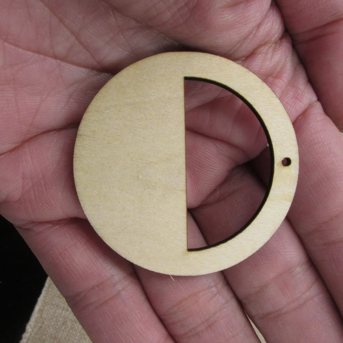 10pcs 1.75 inch Diameter Unfinished Wooden Blanks Geometric Circle Round Macrame DIY Earrings Findings Accessories Supplies