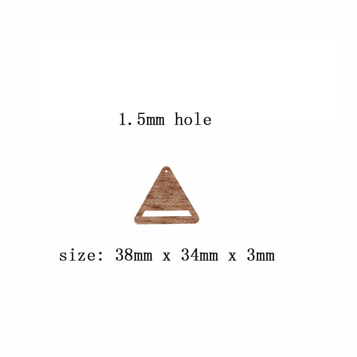 6pcs Unfinished Blank Wooden Geometric Triangle Macrame Wood Earring Charms Pendant for Jewelry Making