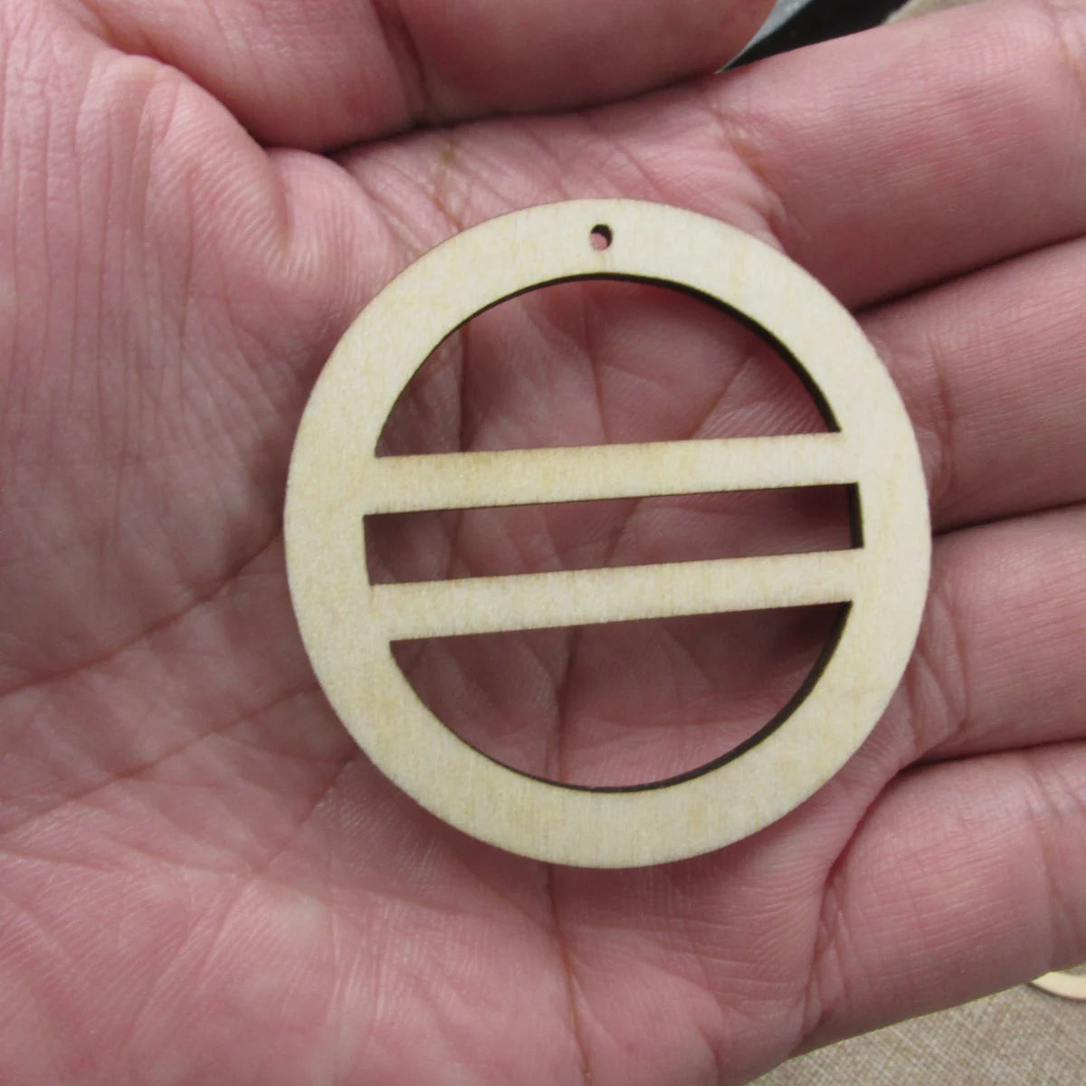 10pcs 1.75 inch Diameter Unfinished Wooden Blanks Geometric Circle Round Macrame DIY Earrings Findings Accessories Supplies