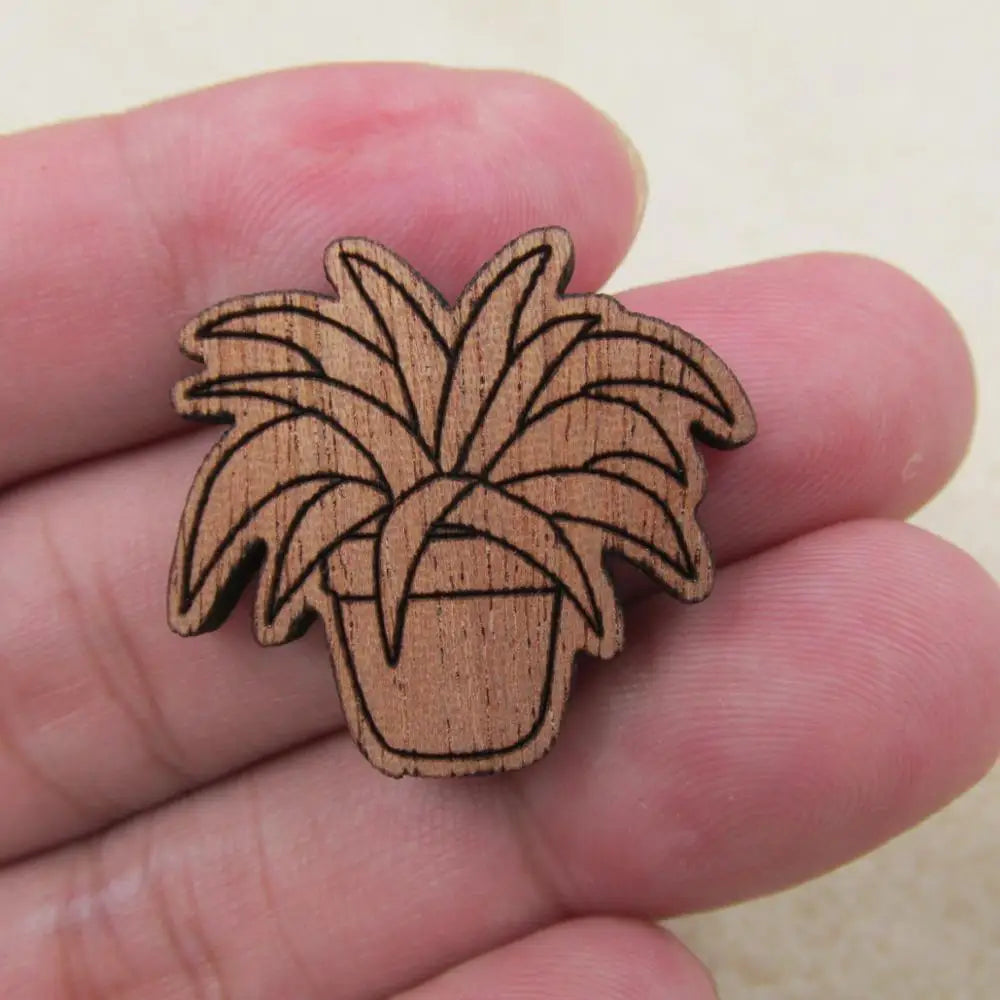 Unfinished Wood Charms Plants Pineapple Monstera Pendant Fruit Cactus Strawberry Watermelon Jewerly Accessory For DIY Protect