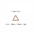 6pcs Unfinished Blank Wooden Geometric Triangle Macrame Wood Earring Charms Pendant for Jewelry Making
