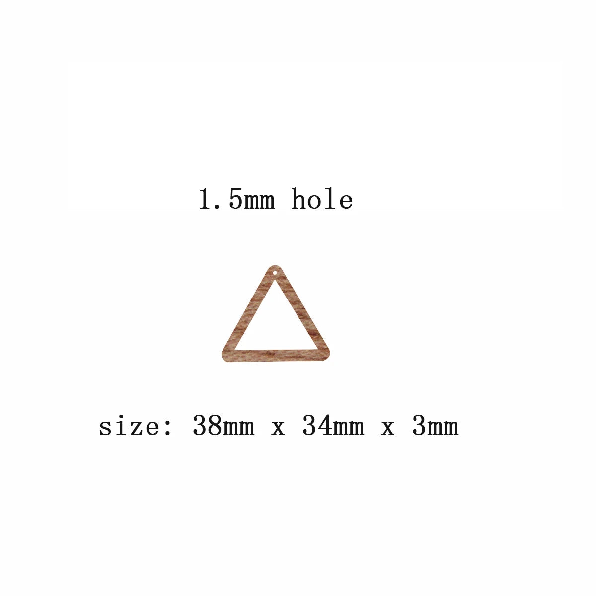 6pcs Unfinished Blank Wooden Geometric Triangle Macrame Wood Earring Charms Pendant for Jewelry Making