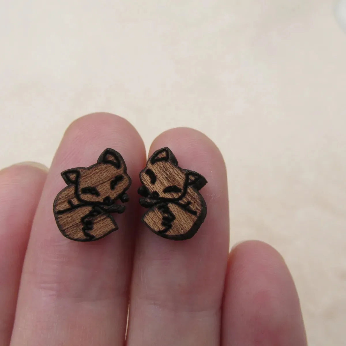 10pcs Unfinished Wooden Fox Charm Wood Cabochon Fox Pendant Perfect For DIY Craft Laser Cut Earring Stud Jewerly Supplies