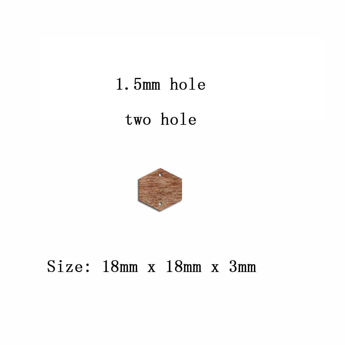 6pcs Unfinished Blank Wooden Geometric Hexagon Earring Connector Pendant for Jewelry Making DIY Crafting