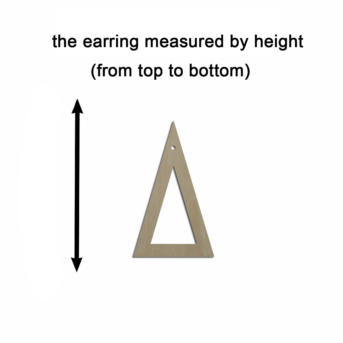 10pcs Unfinished Wood Blanks Geometric Simple Triangle Hoop Shape Macrame Earring Part Findings Wholesale For DIY Jewelry Making